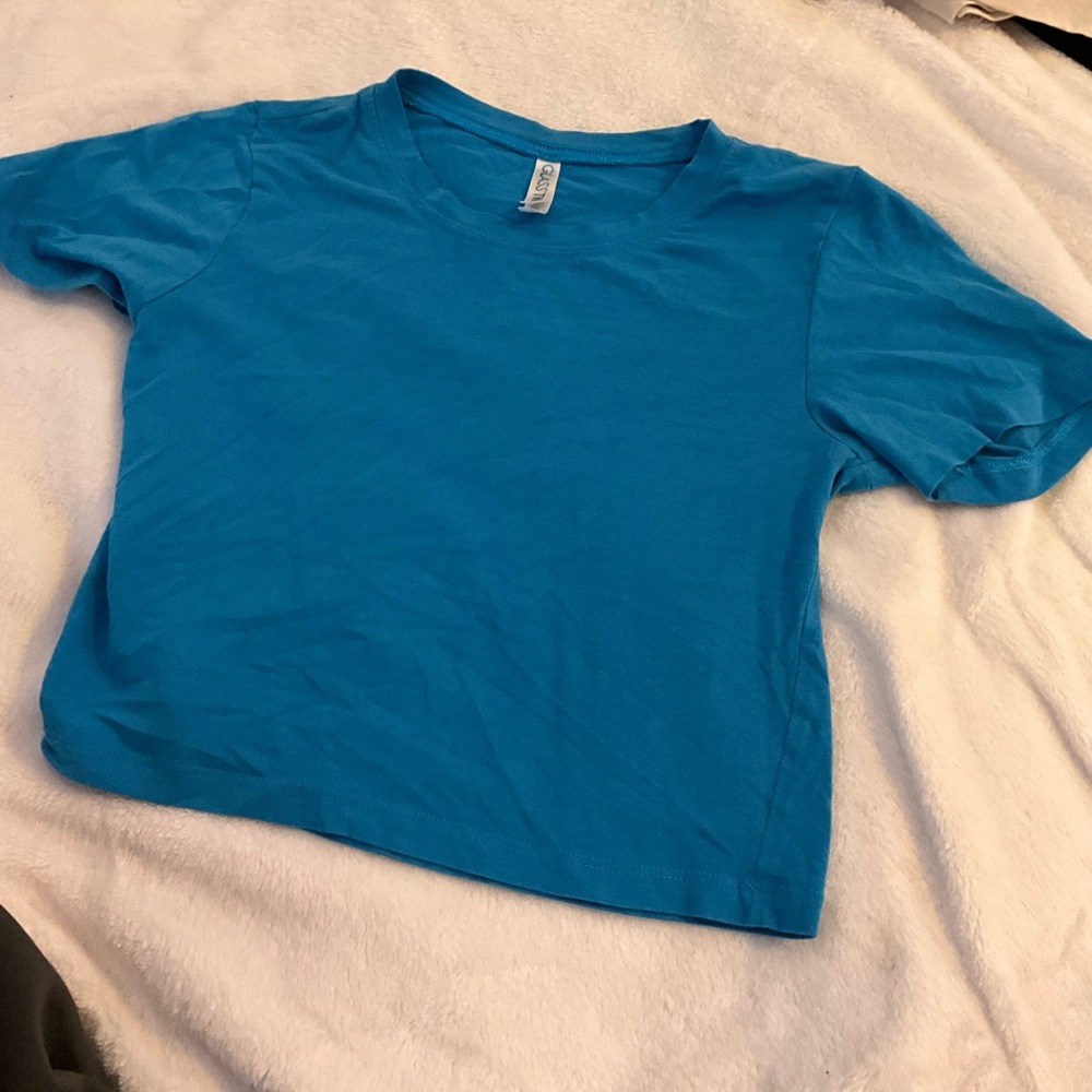 Blue crop top